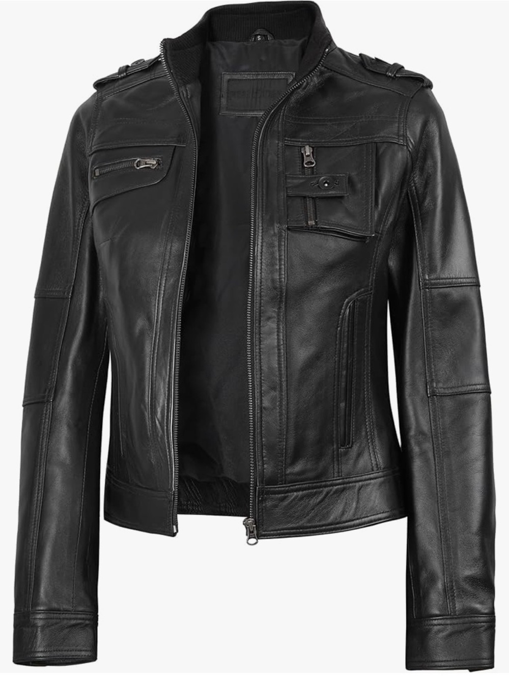 Real Lambskin Leather Jacket - Picture 3 of 5